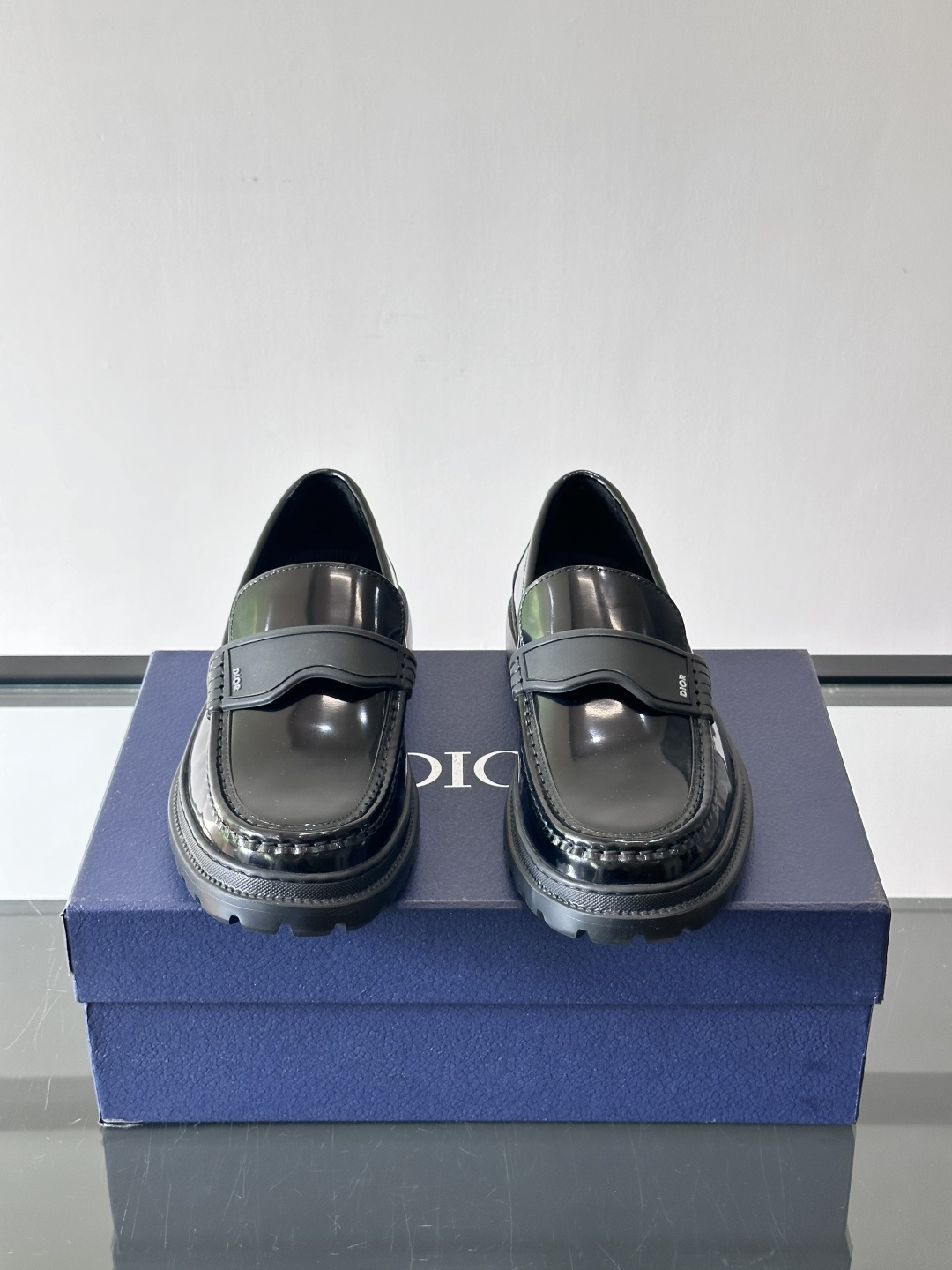 Dior 2026春季男士德比鞋，黑色皮革+Oblique印花拼接，细节满分！厚底橡胶鞋底，防滑又舒适，