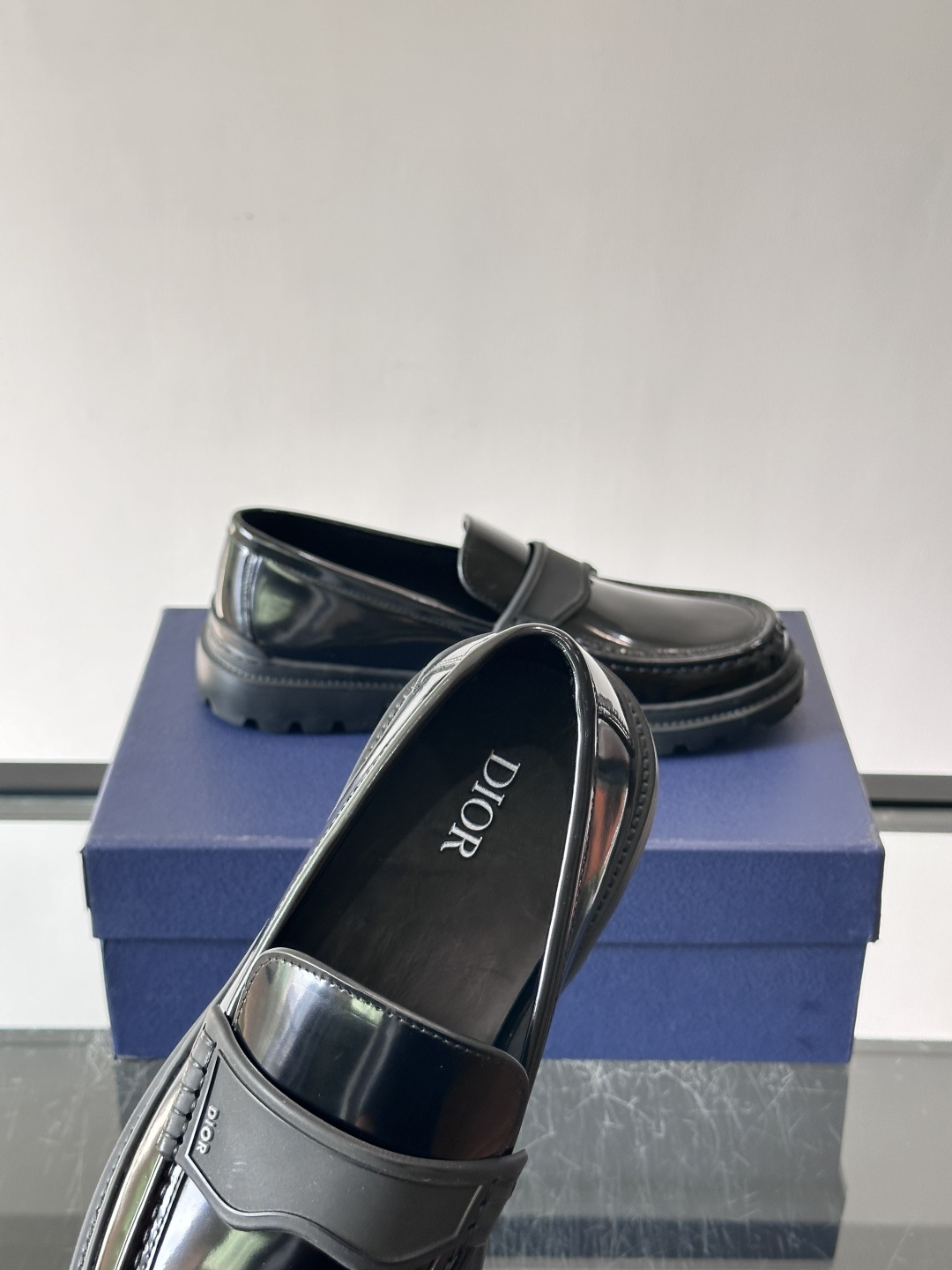 Dior 2026春季男士德比鞋，黑色皮革+Oblique印花拼接，细节满分！厚底橡胶鞋底，防滑又舒适，