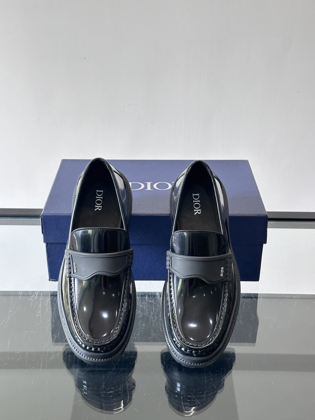 Dior 2026春季男士德比鞋，黑色皮革+Oblique印花拼接，细节满分！厚底橡胶鞋底，防滑又舒适，