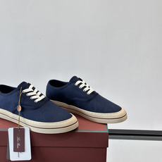 Loro Piana Nantucket Walk帆布鞋,帆布+白色鞋带,简约低调,真皮中底+橡胶鞋底, Loro Piana Nantucket Walk帆布鞋,帆布+白色鞋带,简约低调,真皮中底+橡胶鞋底,