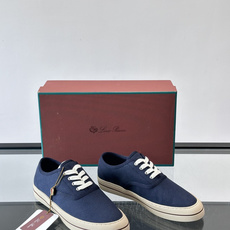 Loro Piana Nantucket Walk帆布鞋,帆布+白色鞋带,简约低调,真皮中底+橡胶鞋底, Loro Piana Nantucket Walk帆布鞋,帆布+白色鞋带,简约低调,真皮中底+橡胶鞋底,
