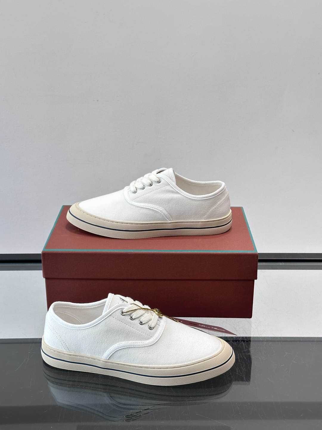 Loro Piana Nantucket Walk帆布鞋,帆布+白色鞋带,简约低调,真皮中底+橡胶鞋底, Loro Piana Nantucket Walk帆布鞋,帆布+白色鞋带,简约低调,真皮中底+橡胶鞋底,