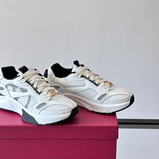 VALENTINO华伦天奴 GARAVANI DEMIVEE 条纹嵌饰网眼织物低帮运动鞋侧面 VLOGO VALENTINO华伦天奴 GARAVANI DEMIVEE 条纹嵌饰网眼织物低帮运动鞋侧面 VLOGO