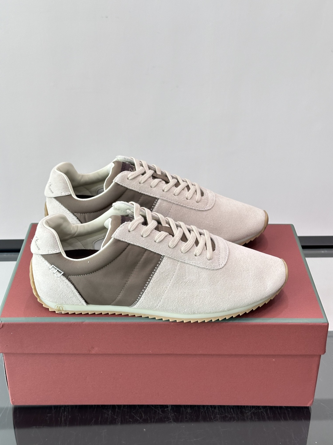 Loro Piana Beige Colorblock Sneakers