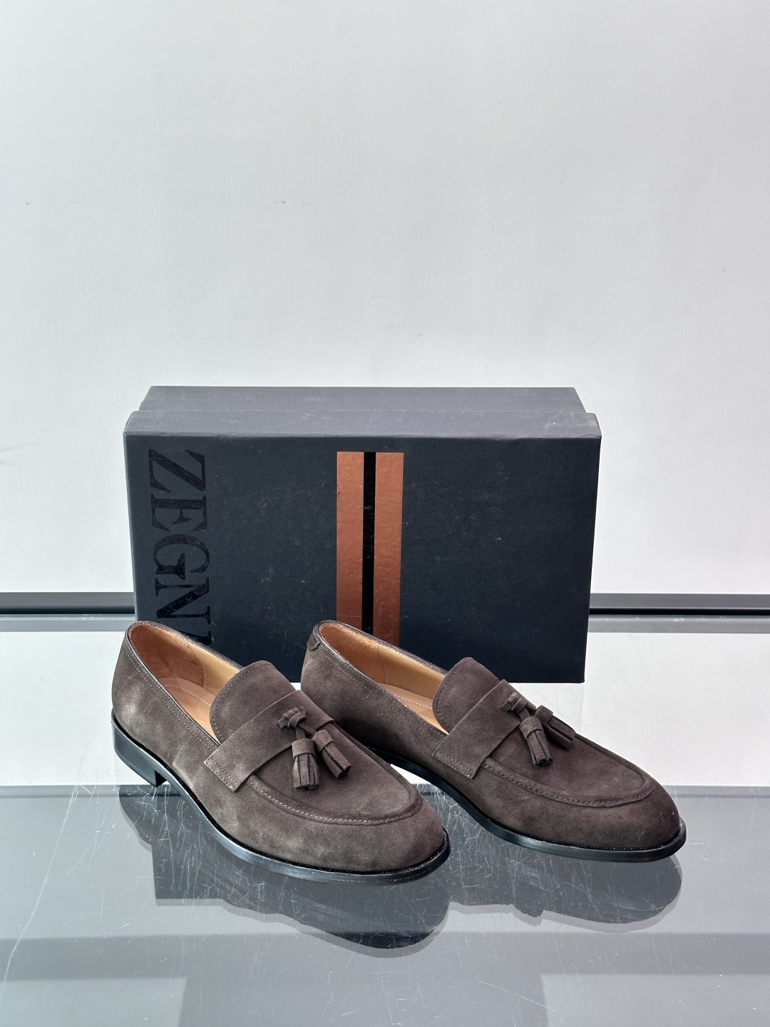 Ermenegildo Zegna 杰尼亚高端男士正装鞋休闲皮鞋，绅士臻享 型男必备 意大利进口牛皮皮胚 头层牛皮鞋面 