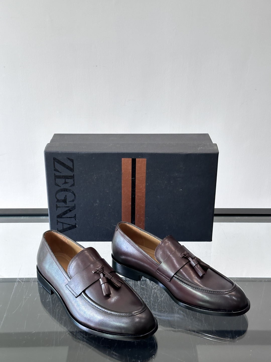 Ermenegildo Zegna 杰尼亚高端男士正装鞋休闲皮鞋，绅士臻享 型男必备 意大利进口牛皮皮胚 头层牛皮鞋面 