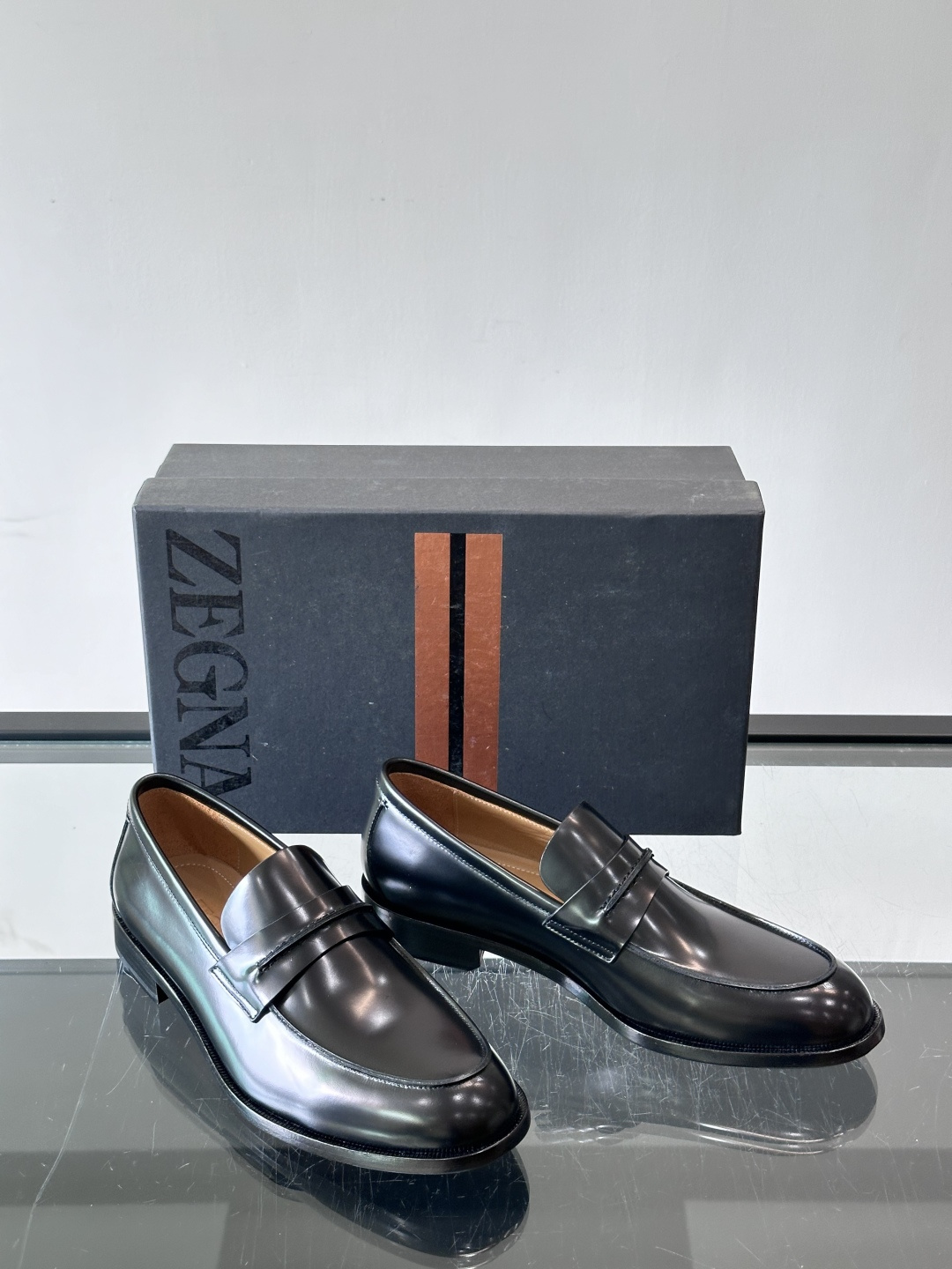 Ermenegildo Zegna 杰尼亚高端男士正装鞋休闲皮鞋，绅士臻享 型男必备 意大利进口牛皮皮胚 头层牛皮鞋面 