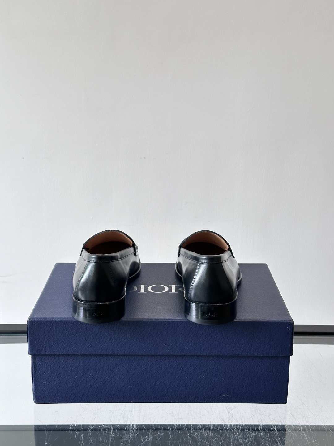 Dior Antique Gold CD Buckle Leather Loafers