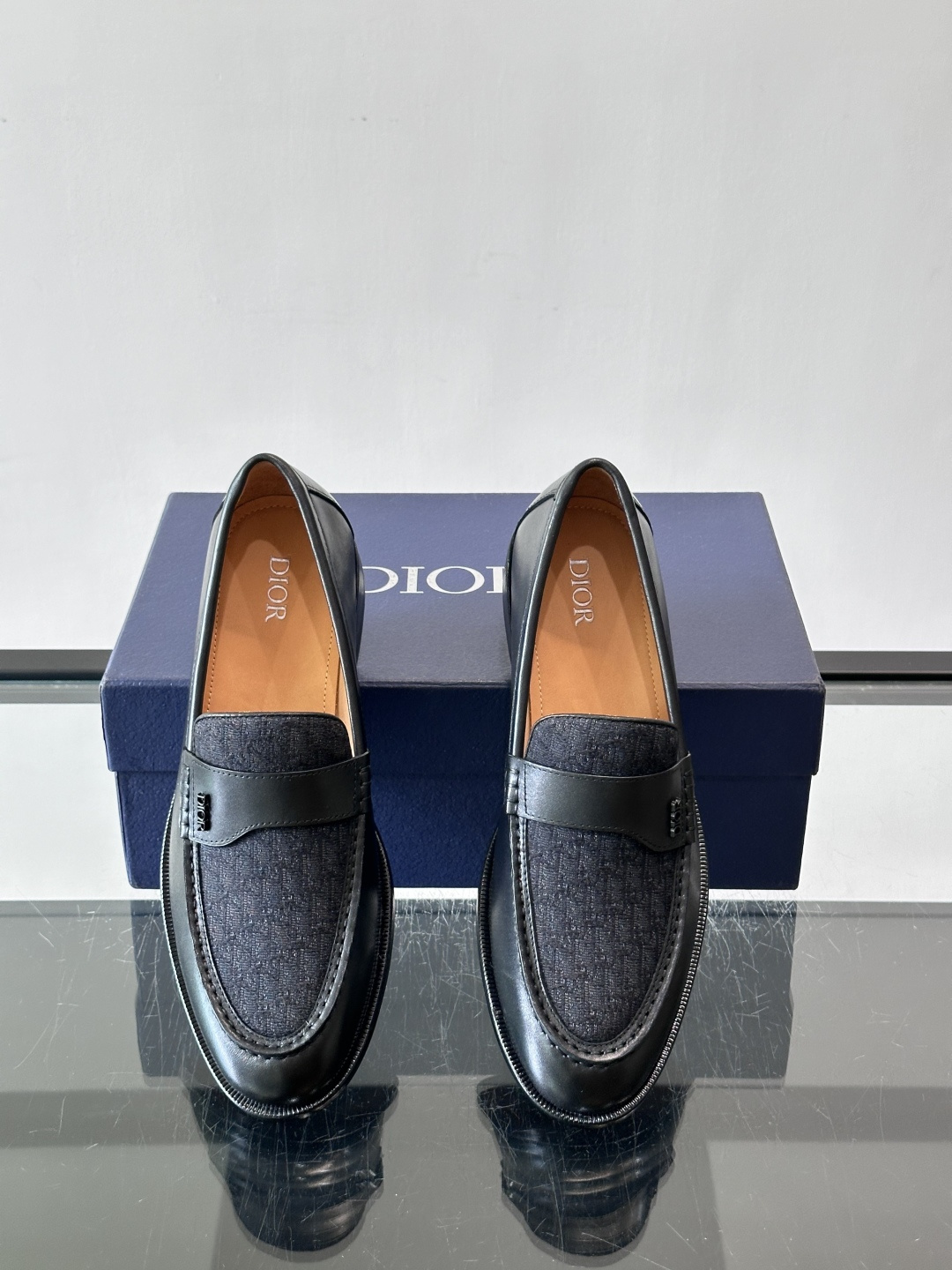 Dior Oblique Canvas Spliced Loafers
