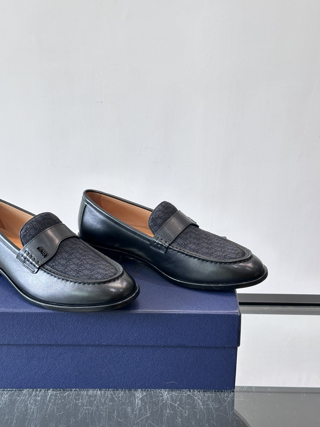 Dior Oblique Canvas Spliced Loafers