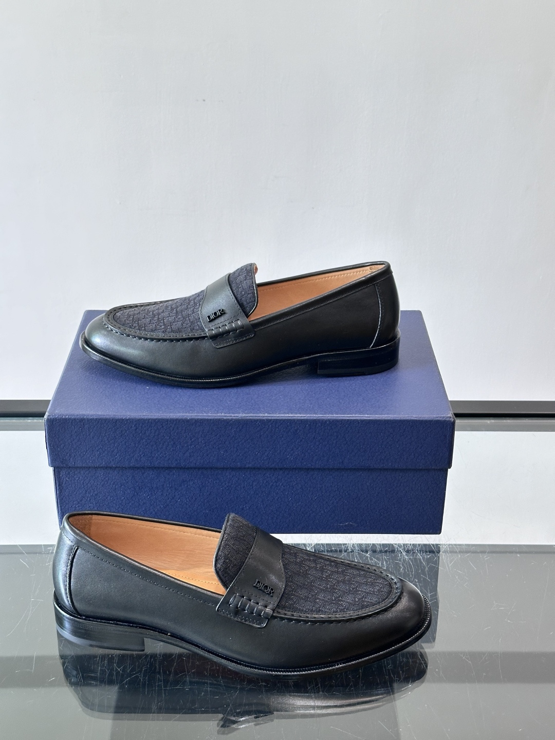 Dior Oblique Canvas Spliced Loafers