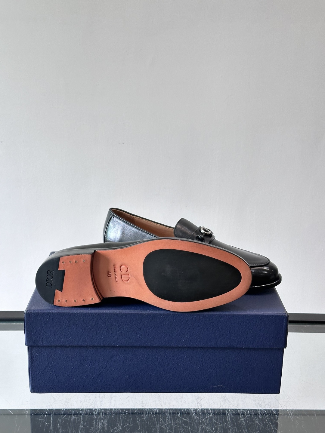 Dior CD Buckle Leather Loafers