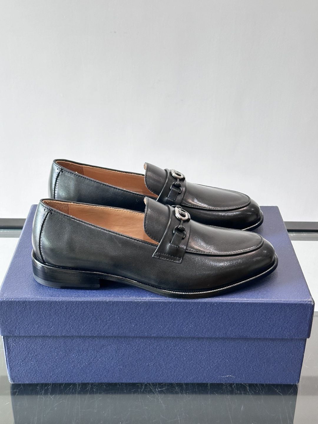 Dior CD Buckle Leather Loafers