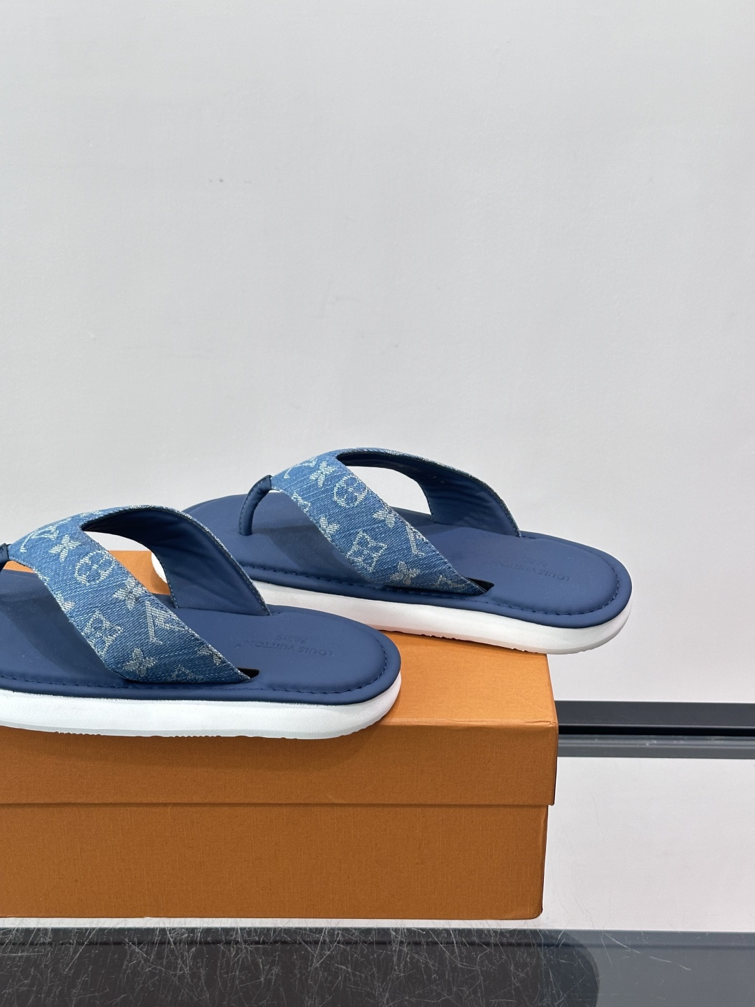 LV Monogram Denim Flip Flops