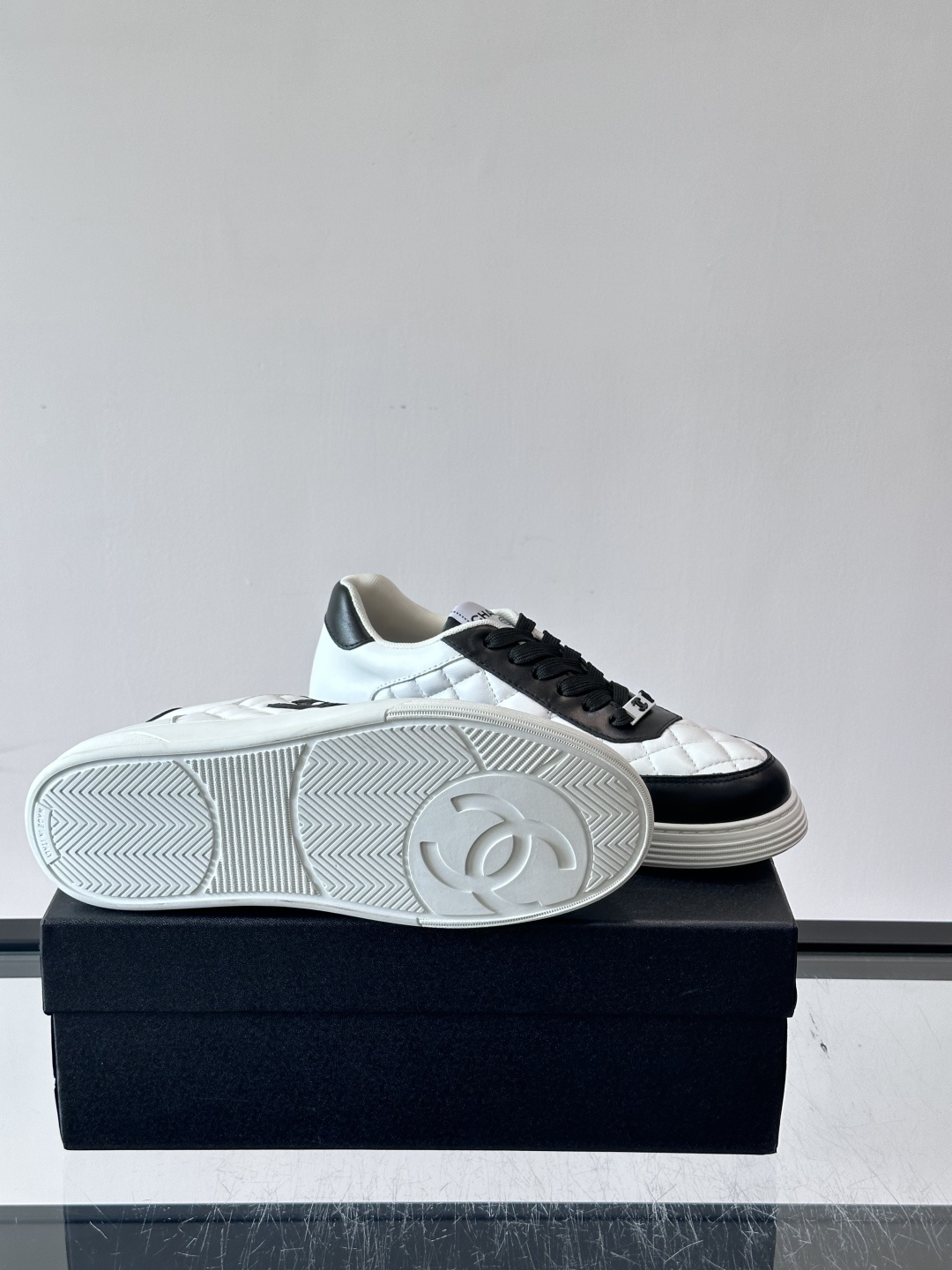 Chanel Quilted CC Logo Sneakers