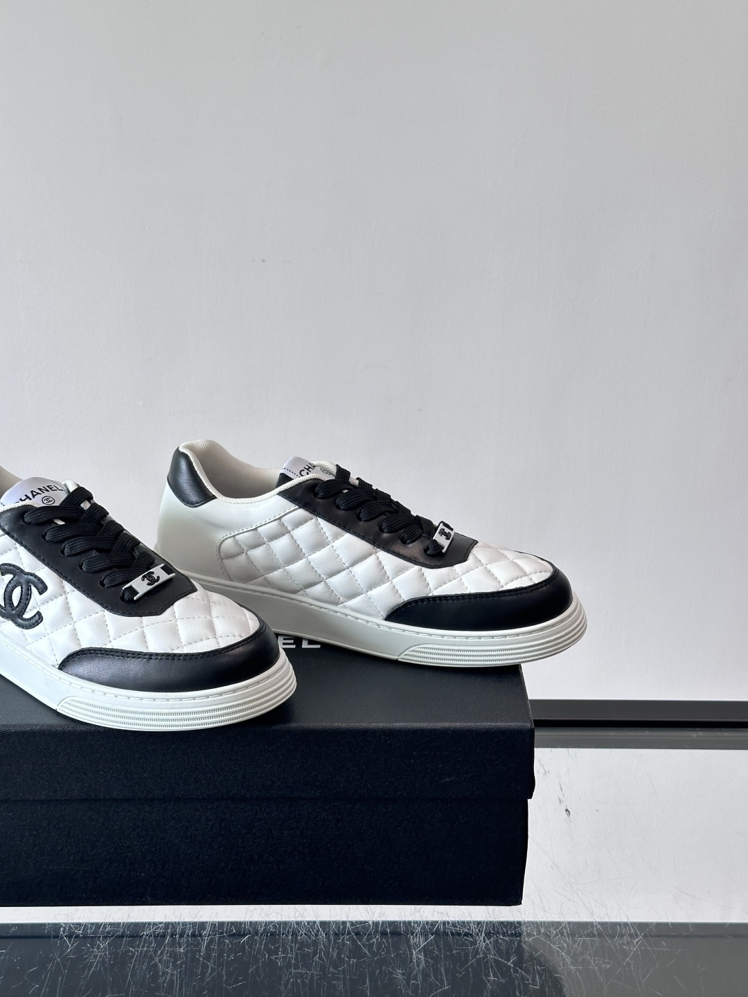 Chanel Quilted CC Logo Sneakers