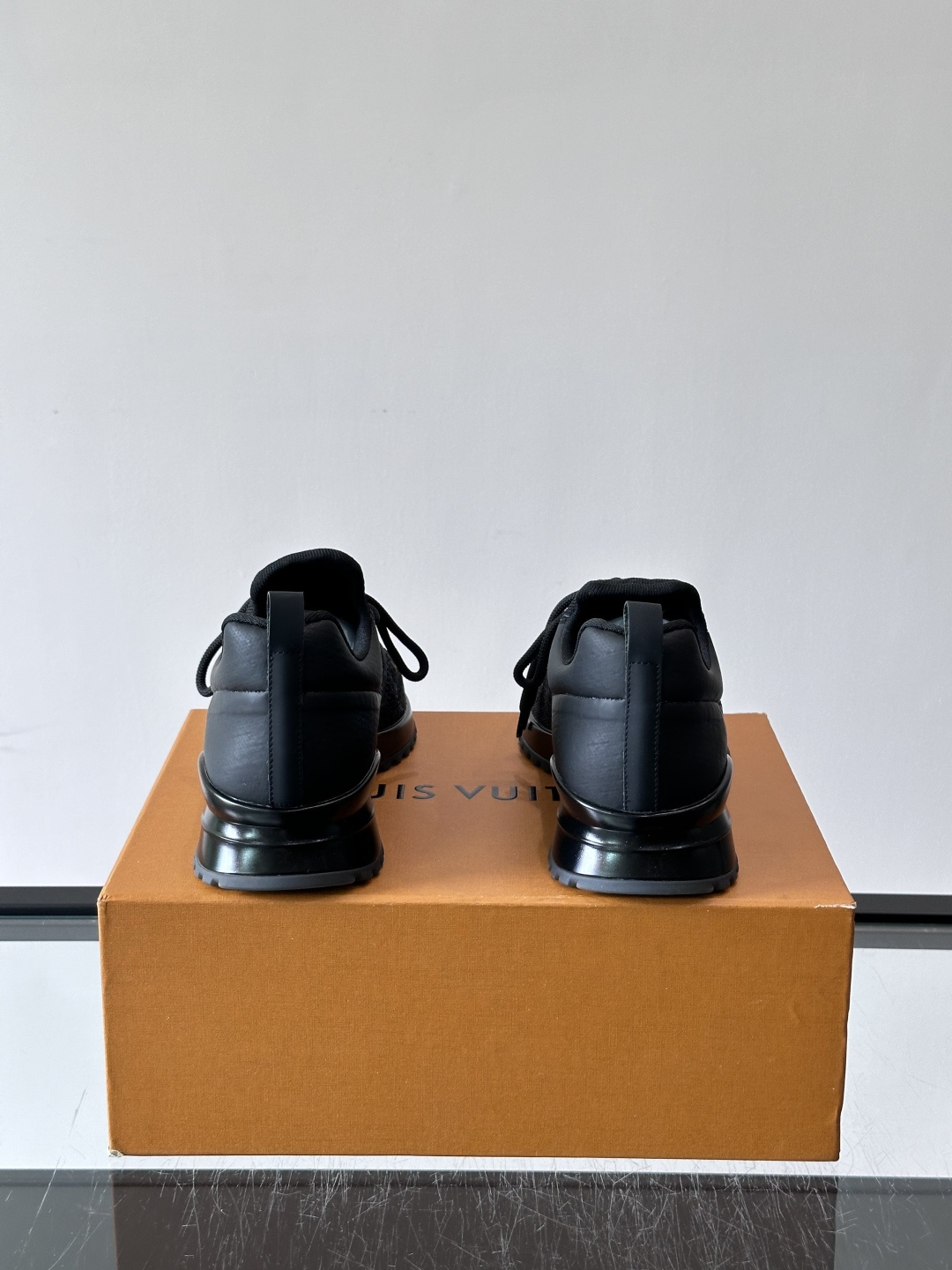 LV Black Knit Printed Sneakers