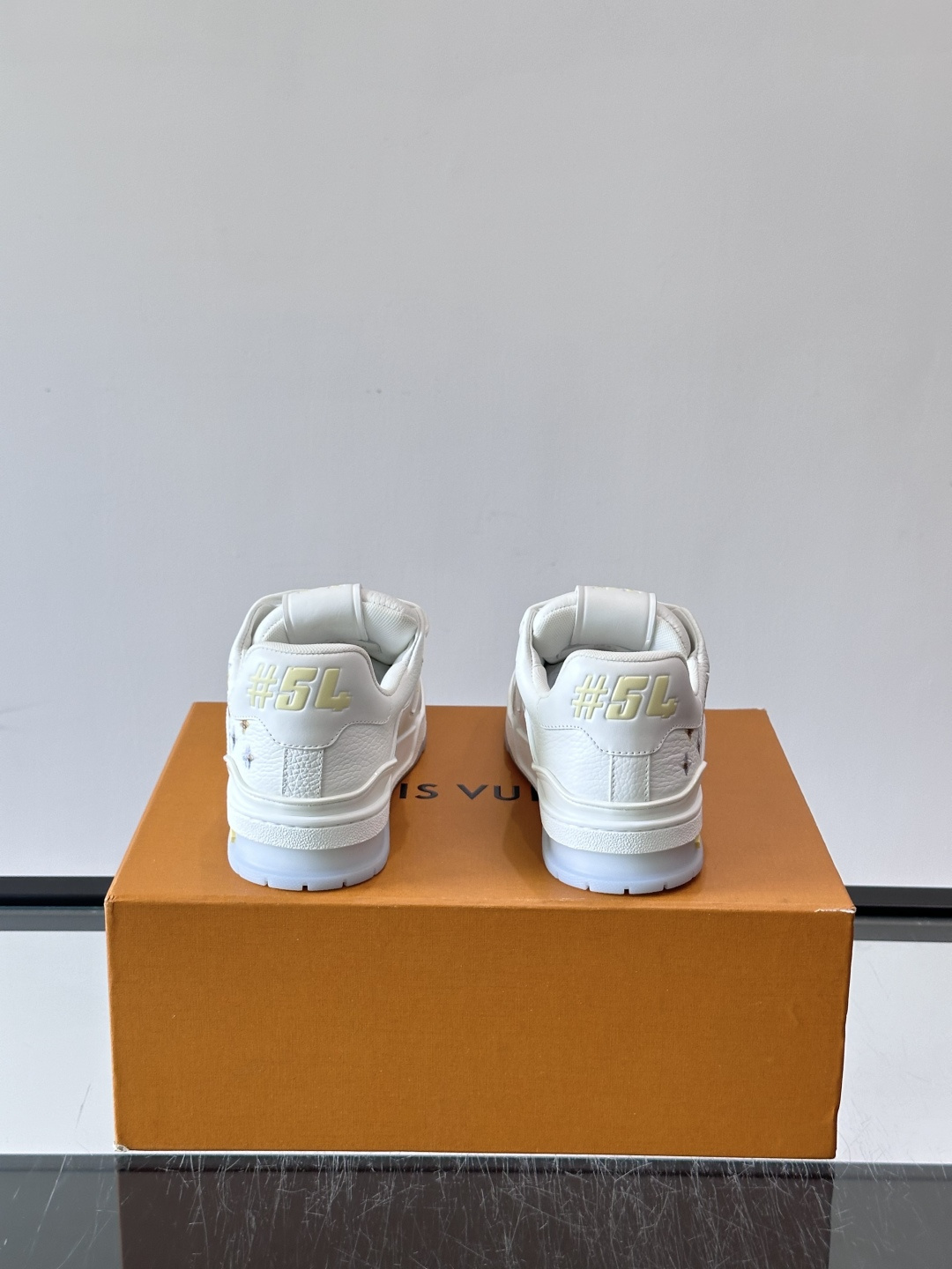 LV Trainer White Floral Sneakers