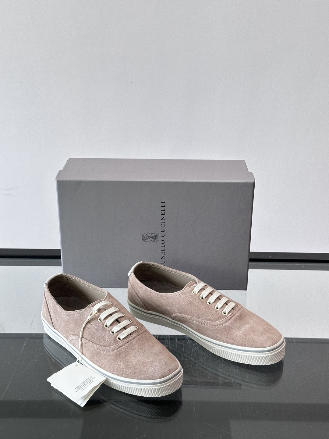 Brunello Cucinelli Pink Suede Sneakers