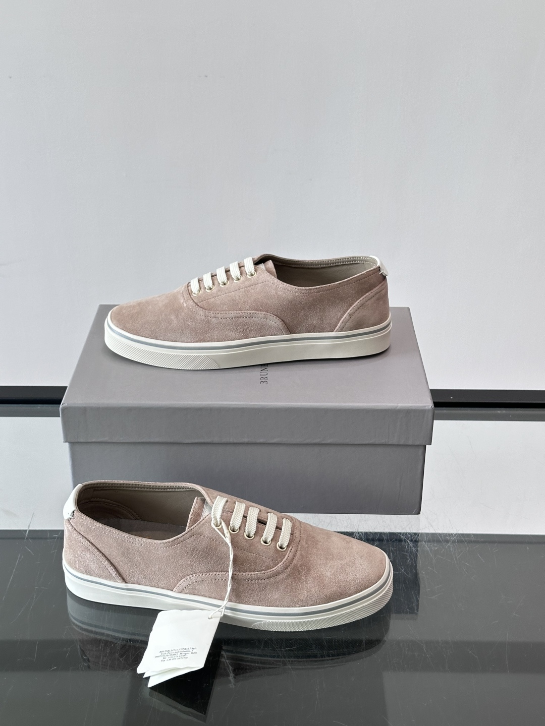 Brunello Cucinelli Pink Suede Sneakers