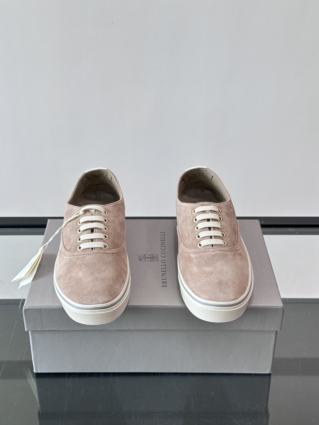Brunello Cucinelli Pink Suede Sneakers