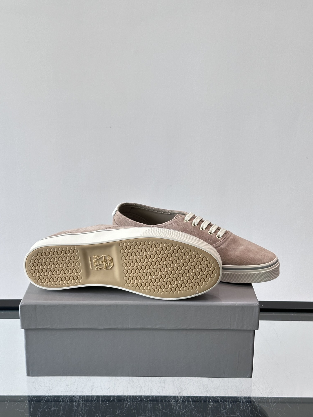 Brunello Cucinelli Pink Suede Sneakers