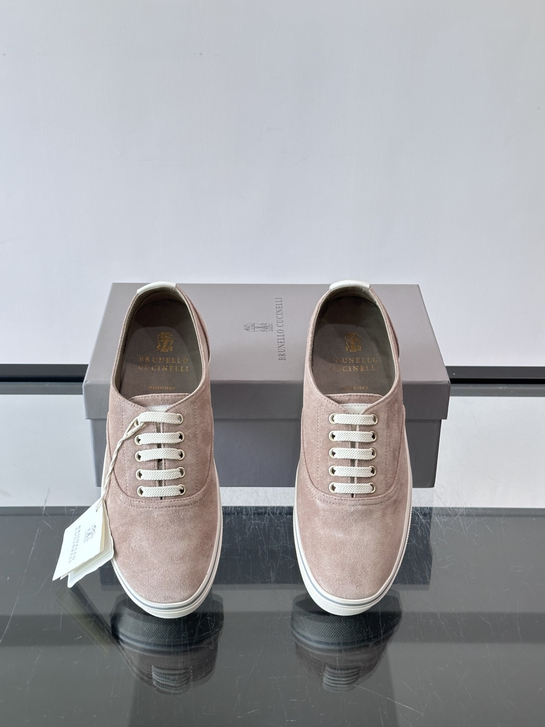Brunello Cucinelli Pink Suede Sneakers