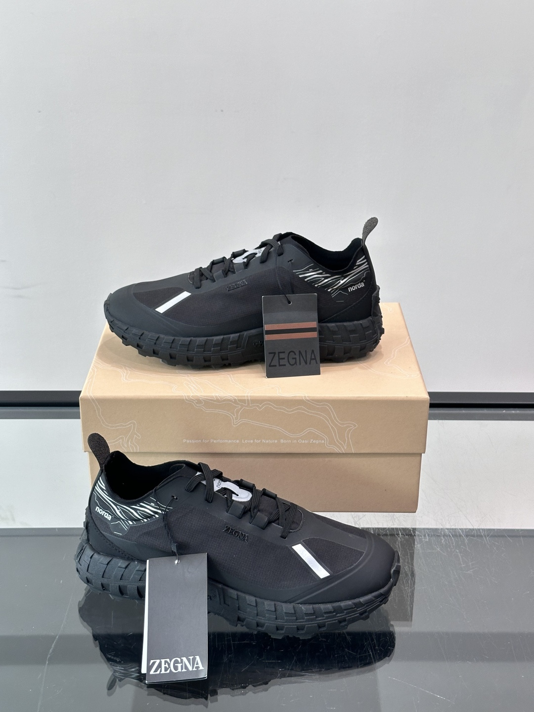 Zegna Norda Black Hiking Sneakers