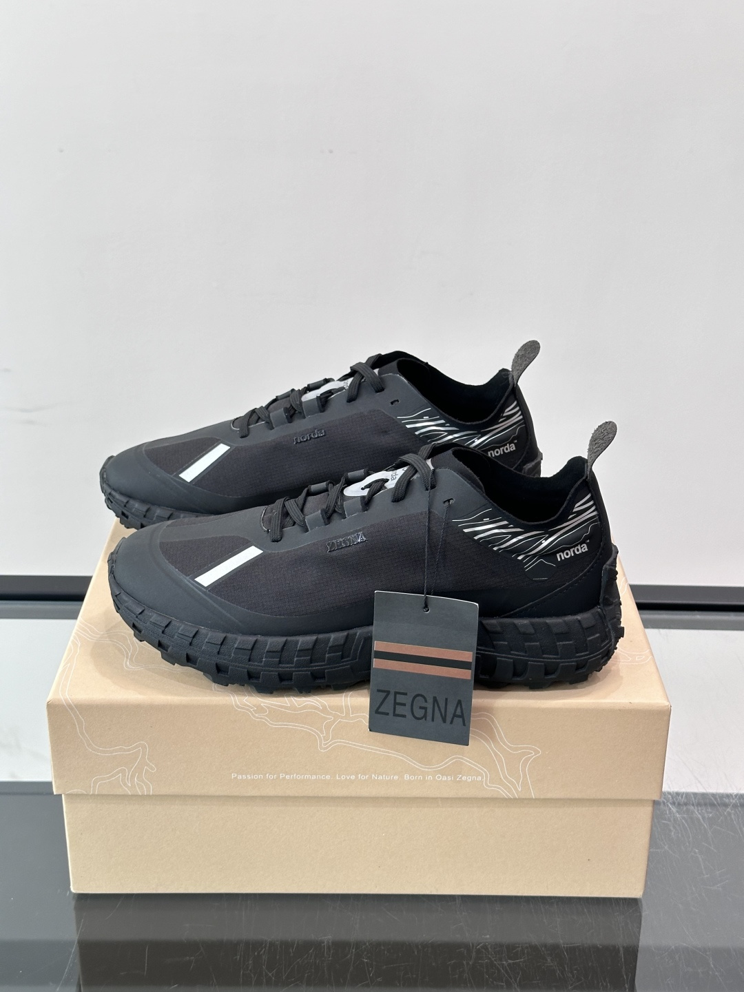 Zegna Norda Black Hiking Sneakers