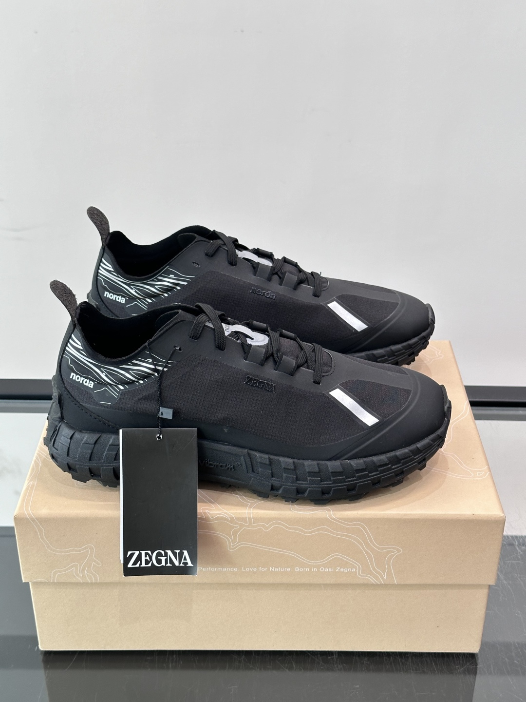 Zegna Norda Black Hiking Sneakers