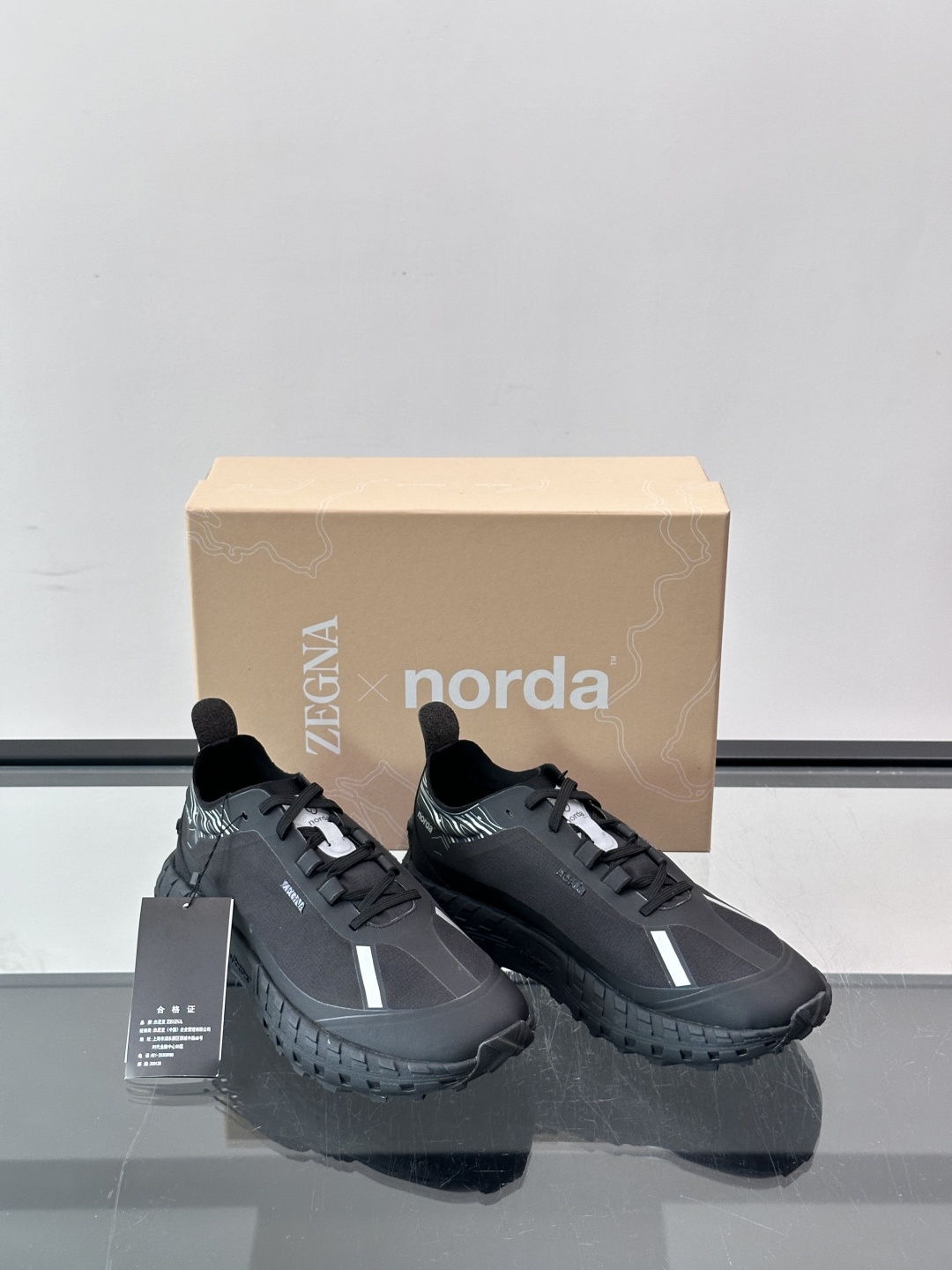 Zegna Norda Black Hiking Sneakers