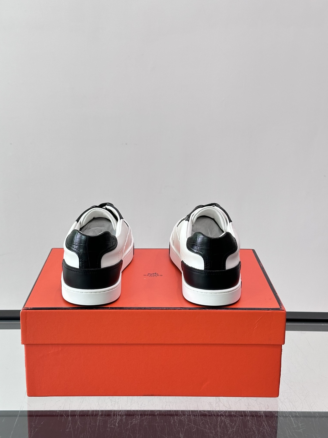 Hermès Two-Tone Leather H Sneakers