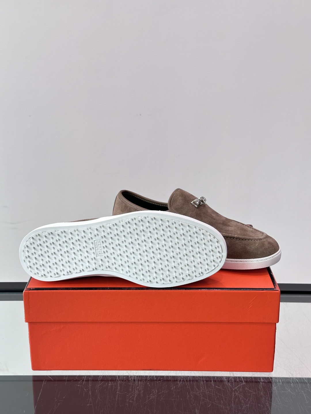 Hermès Suede Kelly Slip-On Loafers