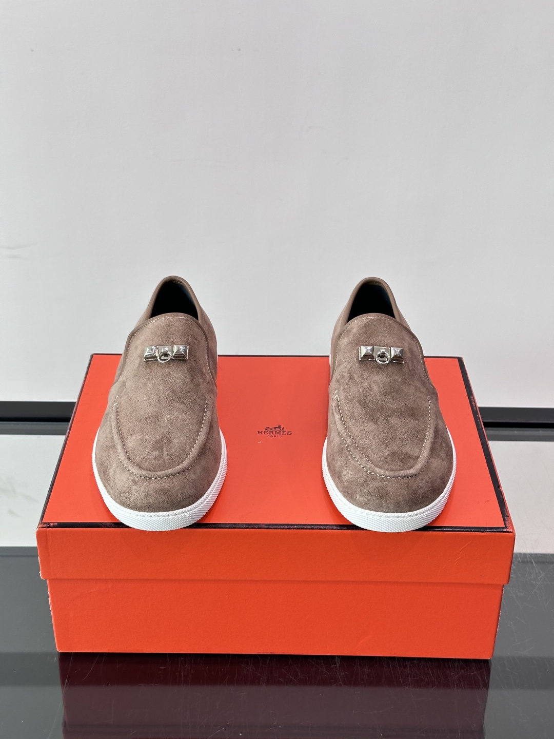 Hermès Suede Kelly Slip-On Loafers