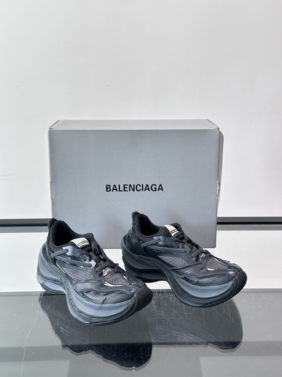 Balenciaga Grey Wave Sole Sneakers