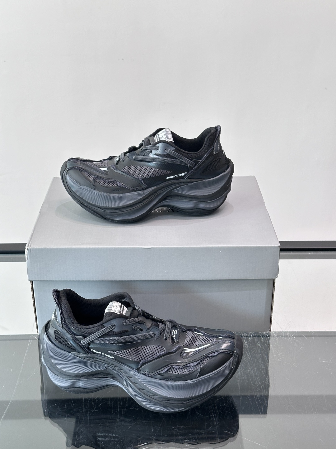Balenciaga Grey Wave Sole Sneakers