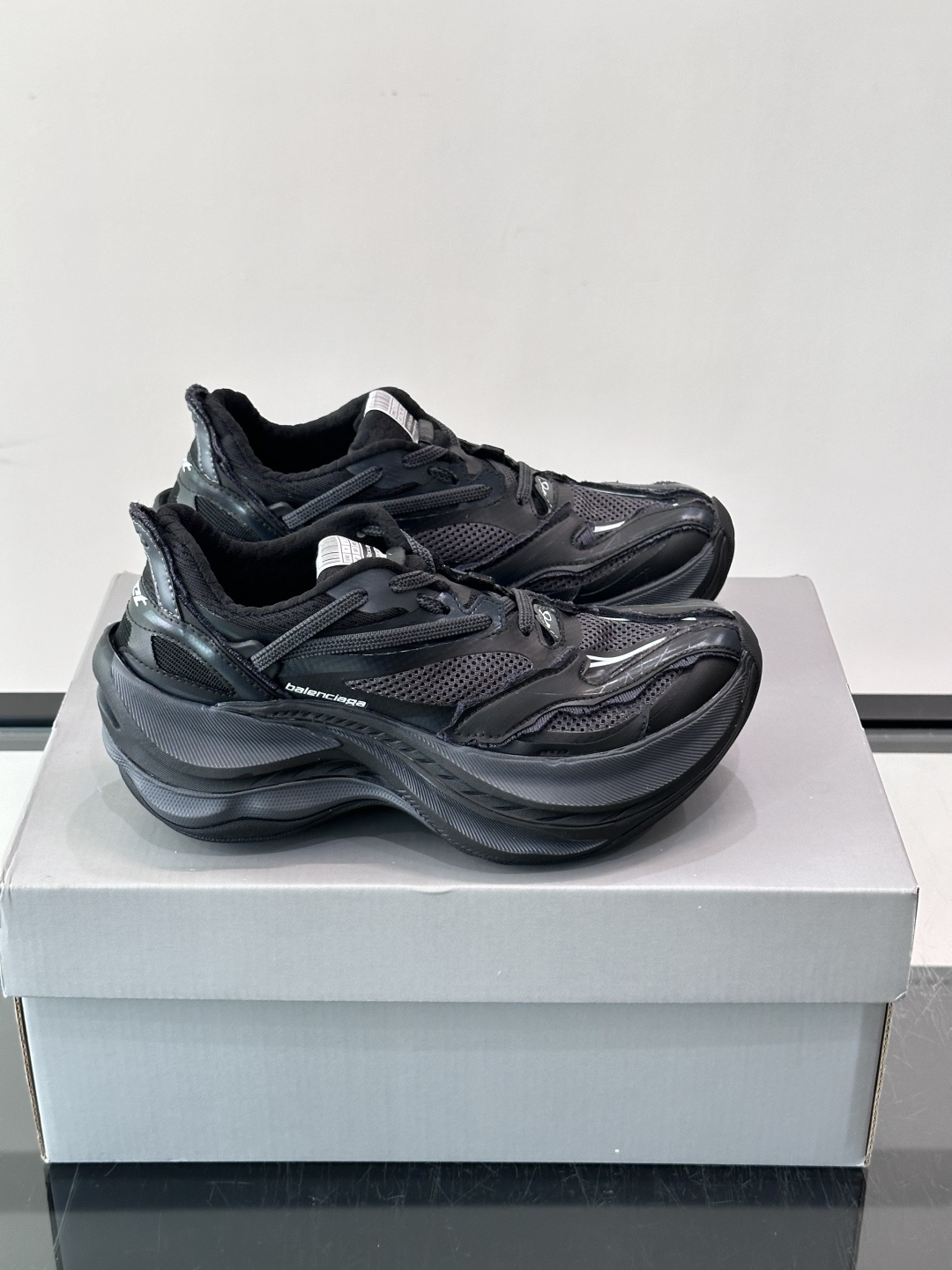 Balenciaga Grey Wave Sole Sneakers