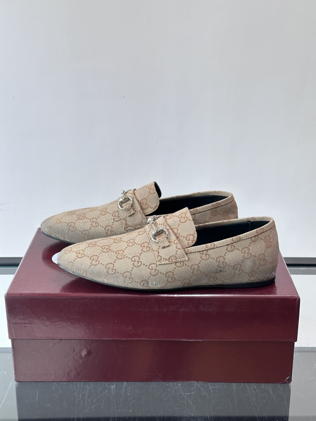 Gucci GG Canvas Horsebit Loafers