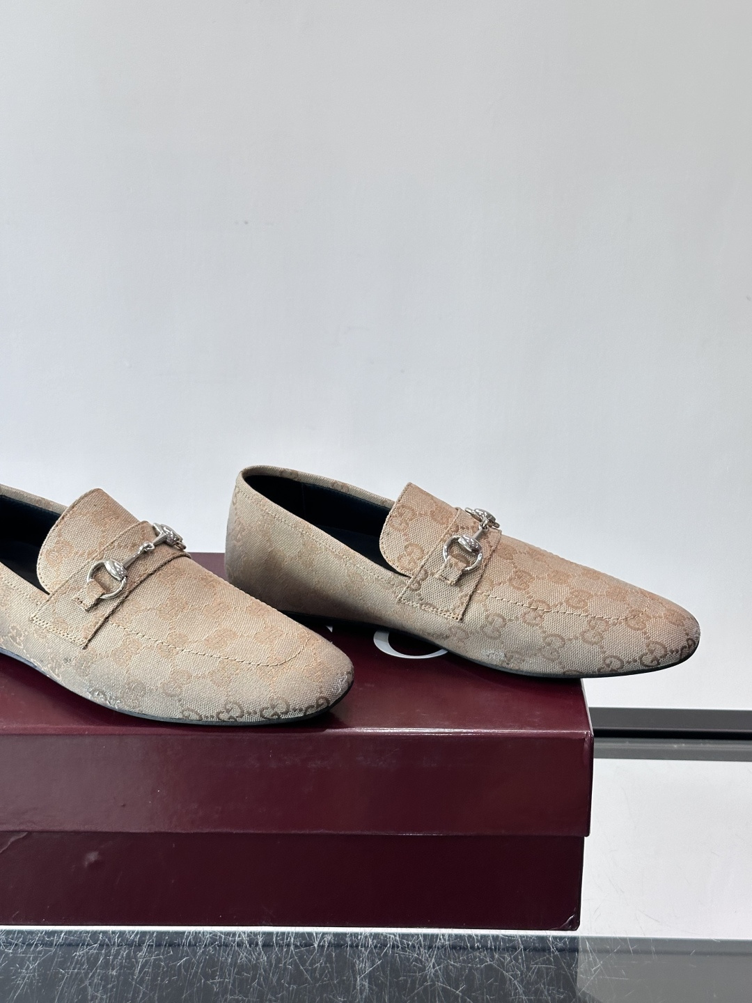 Gucci GG Canvas Horsebit Loafers