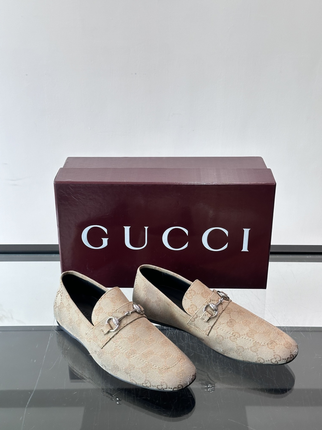 Gucci GG Canvas Horsebit Loafers