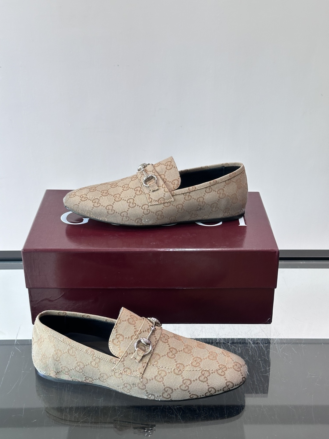 Gucci GG Canvas Horsebit Loafers