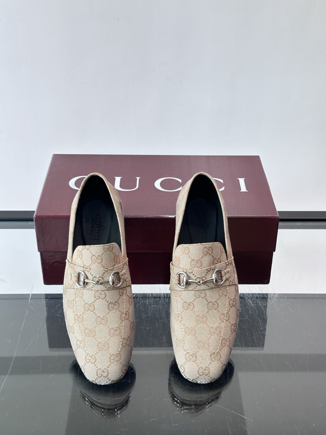 Gucci GG Canvas Horsebit Loafers