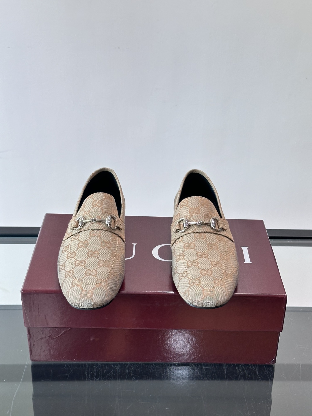 Gucci GG Canvas Horsebit Loafers