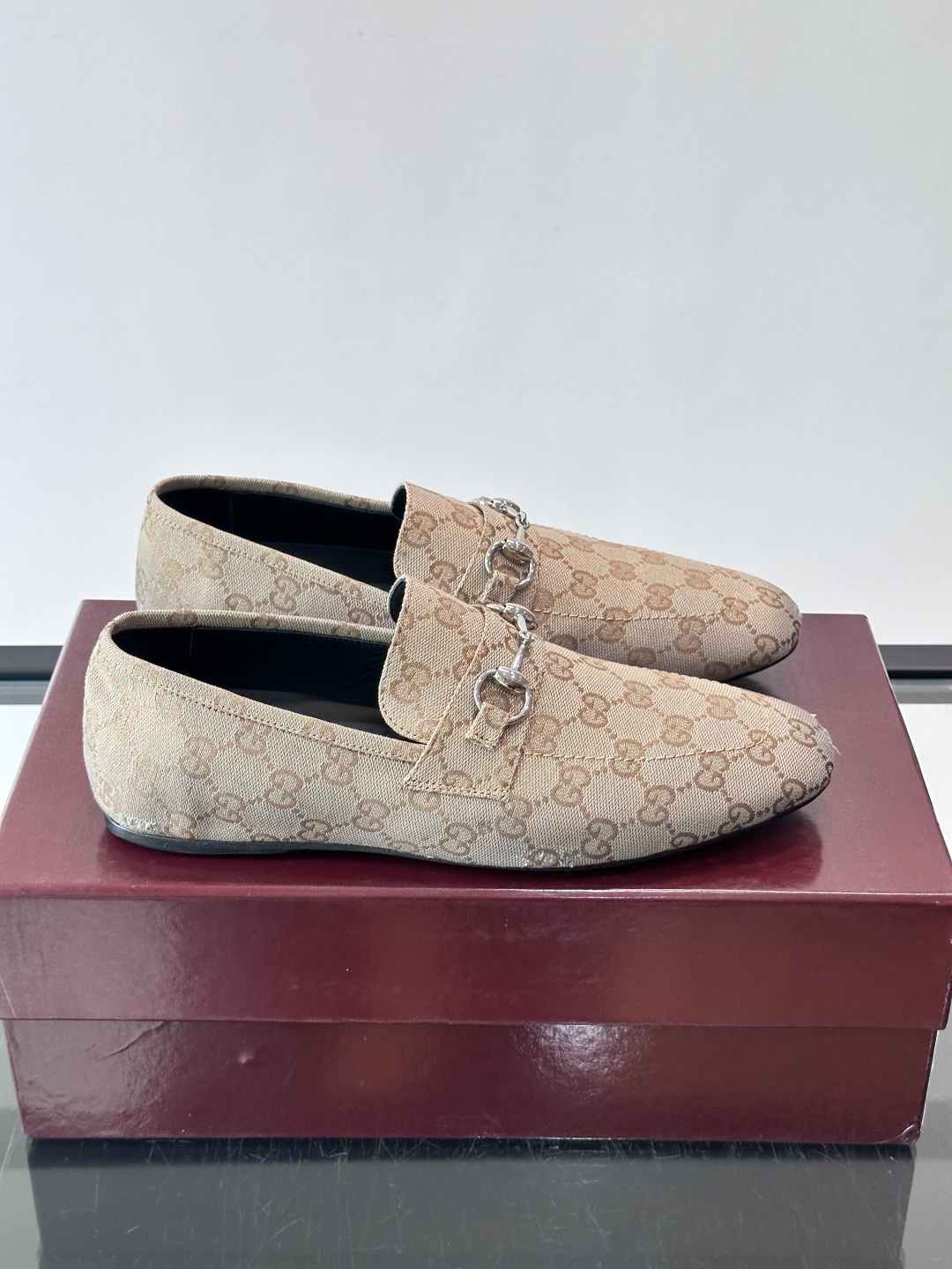 Gucci GG Canvas Horsebit Loafers