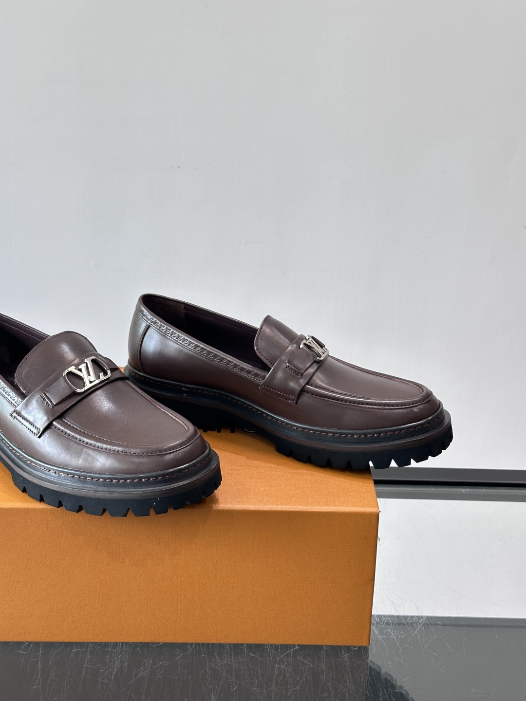 LV Leather Chunky Loafers