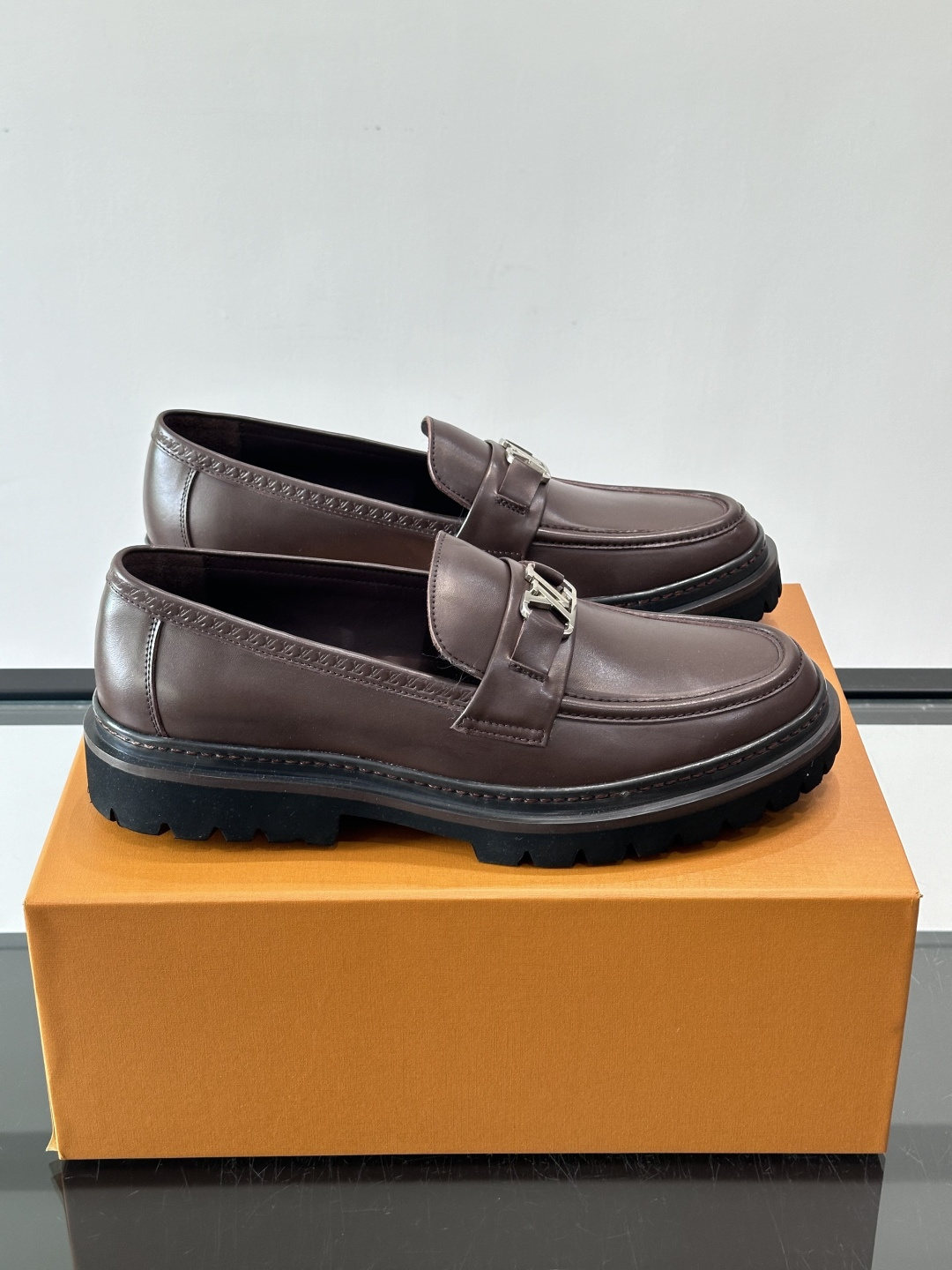 LV Leather Chunky Loafers