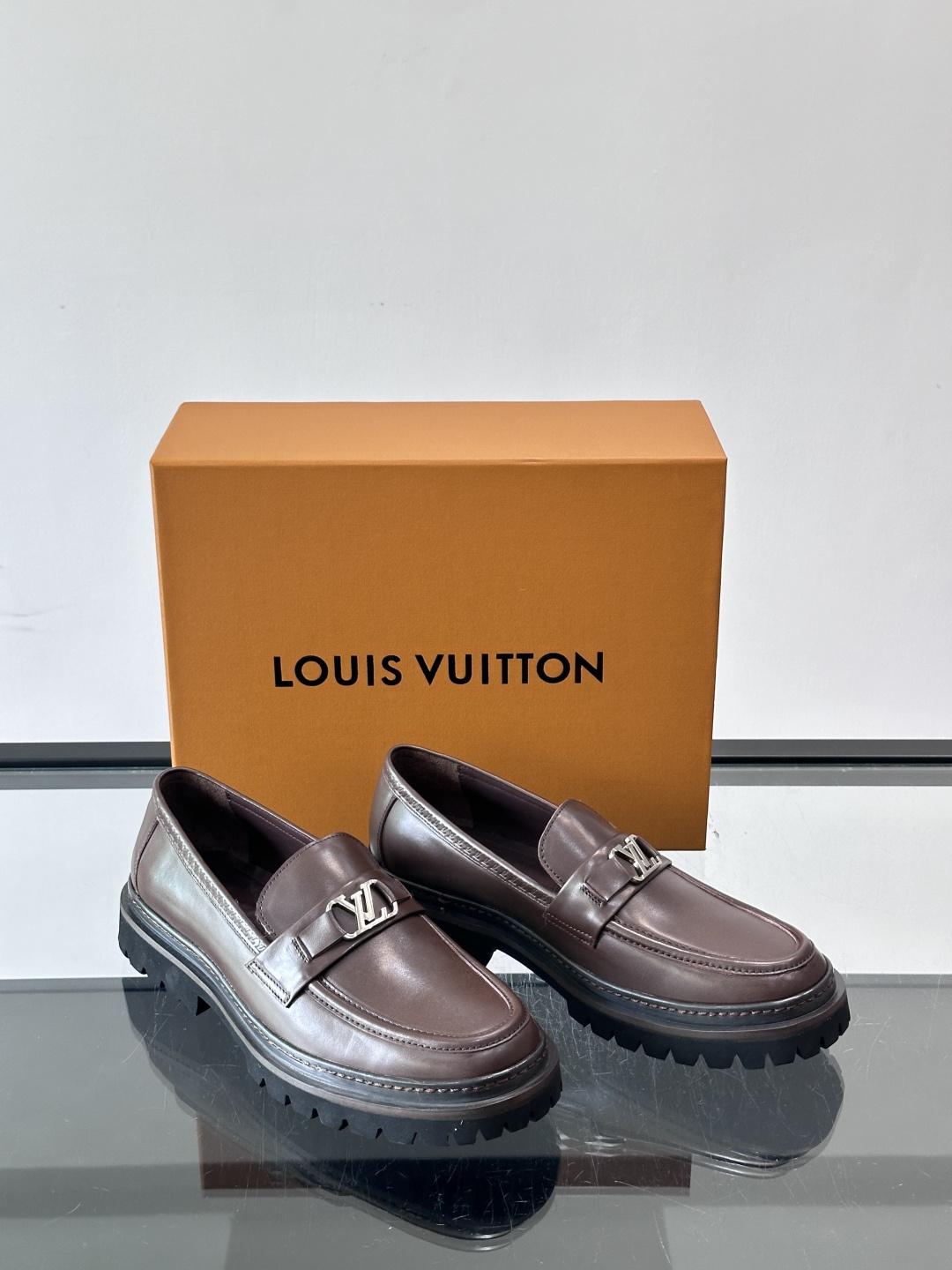 LV Leather Chunky Loafers