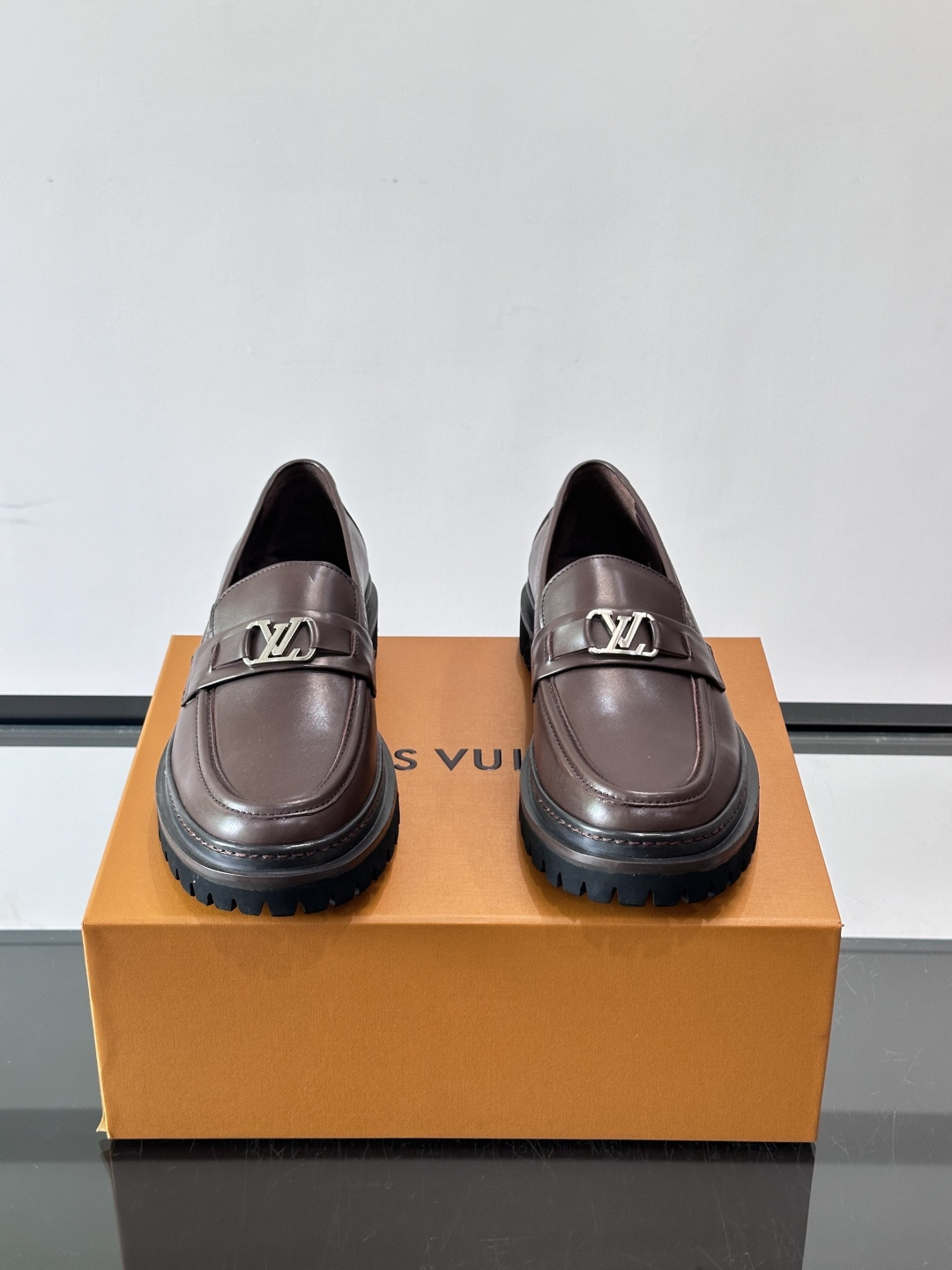 LV Leather Chunky Loafers