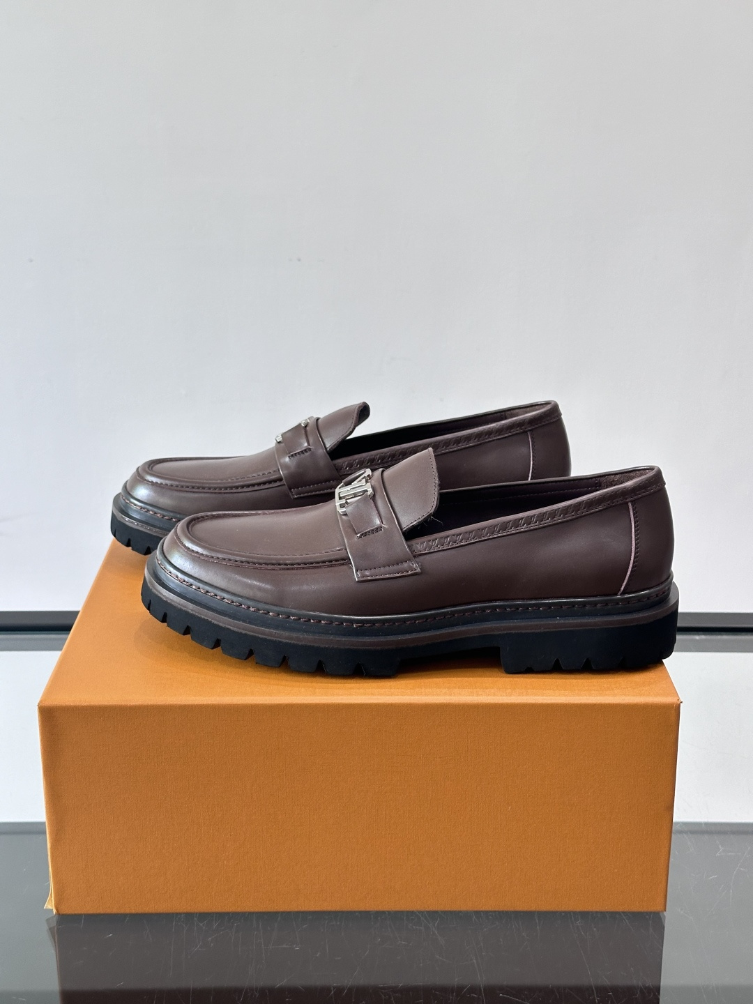 LV Leather Chunky Loafers