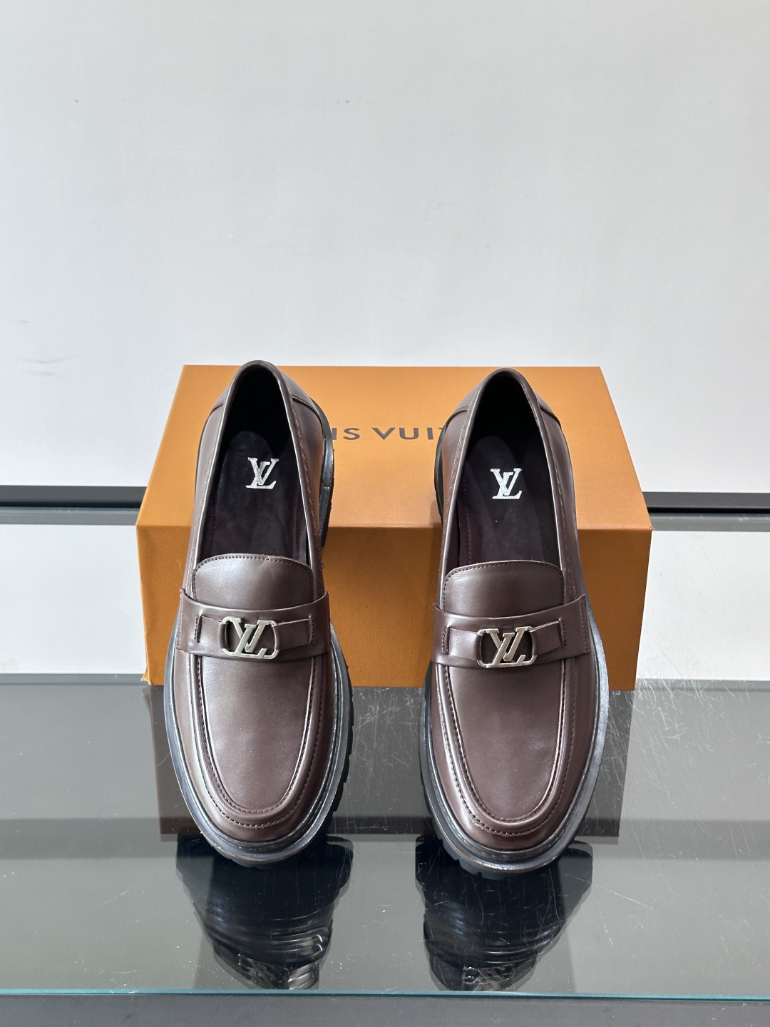 LV Leather Chunky Loafers